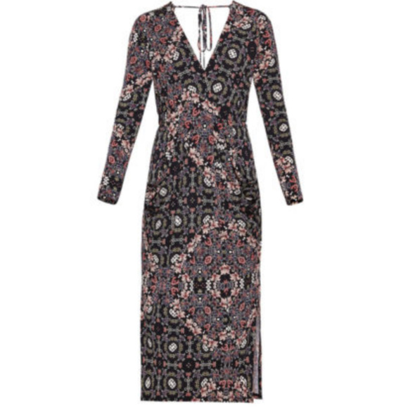 BCBGeneration Faux-Wrap Midi Dress - Picture 2 of 5